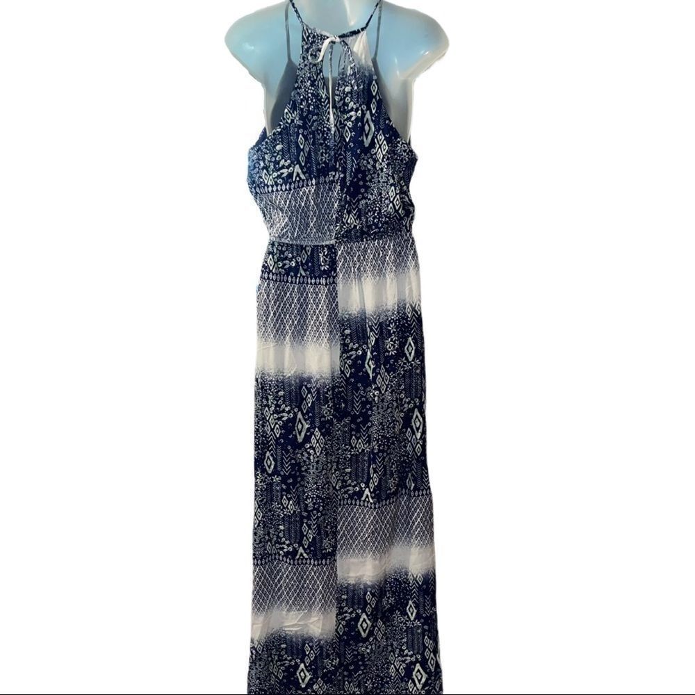 Embroidered Halter Style Maxi Dress - Picture 2 of 6